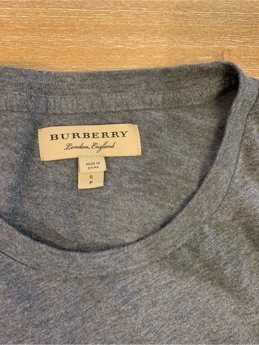 Burberry Gray Long Sleeve Logo Tee - Picture 2 of 9